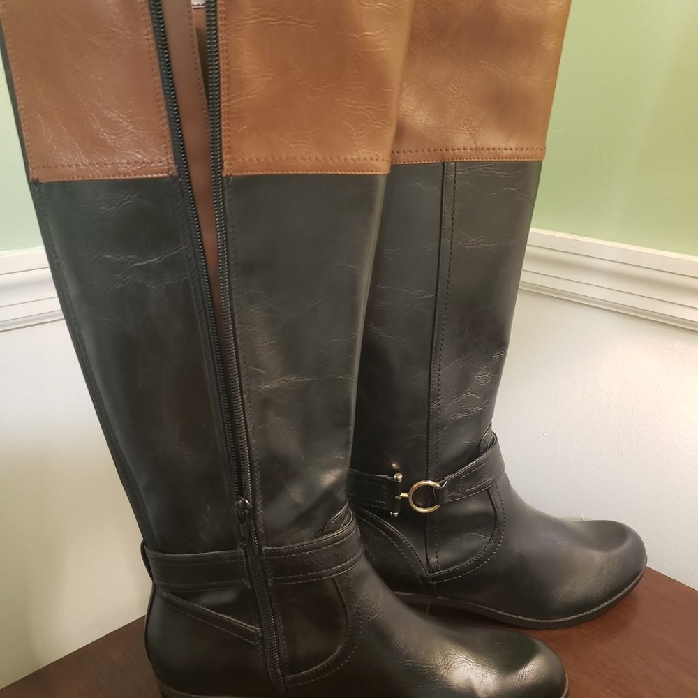 🐎Aubrey Lynn🐎 Tall Riding Boots Size 8 1/2 - Picture 5 of 6
